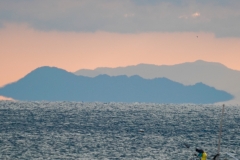 島が浮いて見える蜃気楼